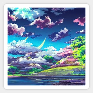 Anime Style Landscape Sticker